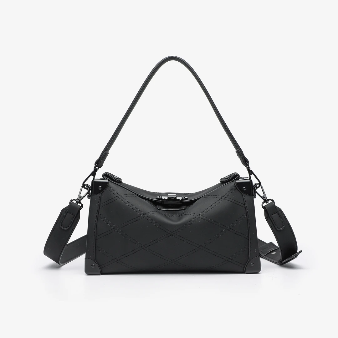 25516轻奢菱格绣线盒子包25.5*14.2*8.5cm