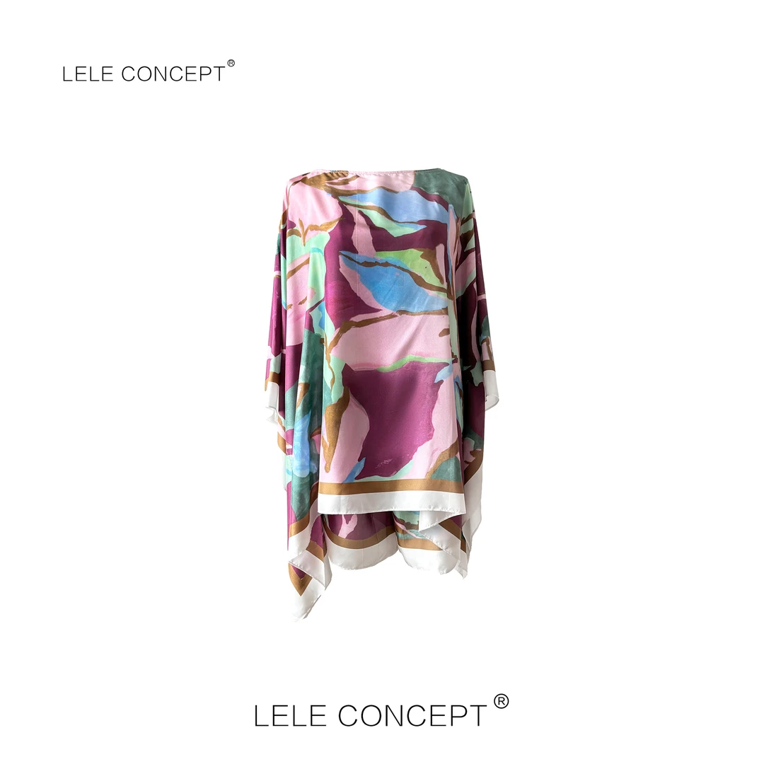LELE CONCEPT丨夏日度假风氛围感晕染花纹短裤套装T0152