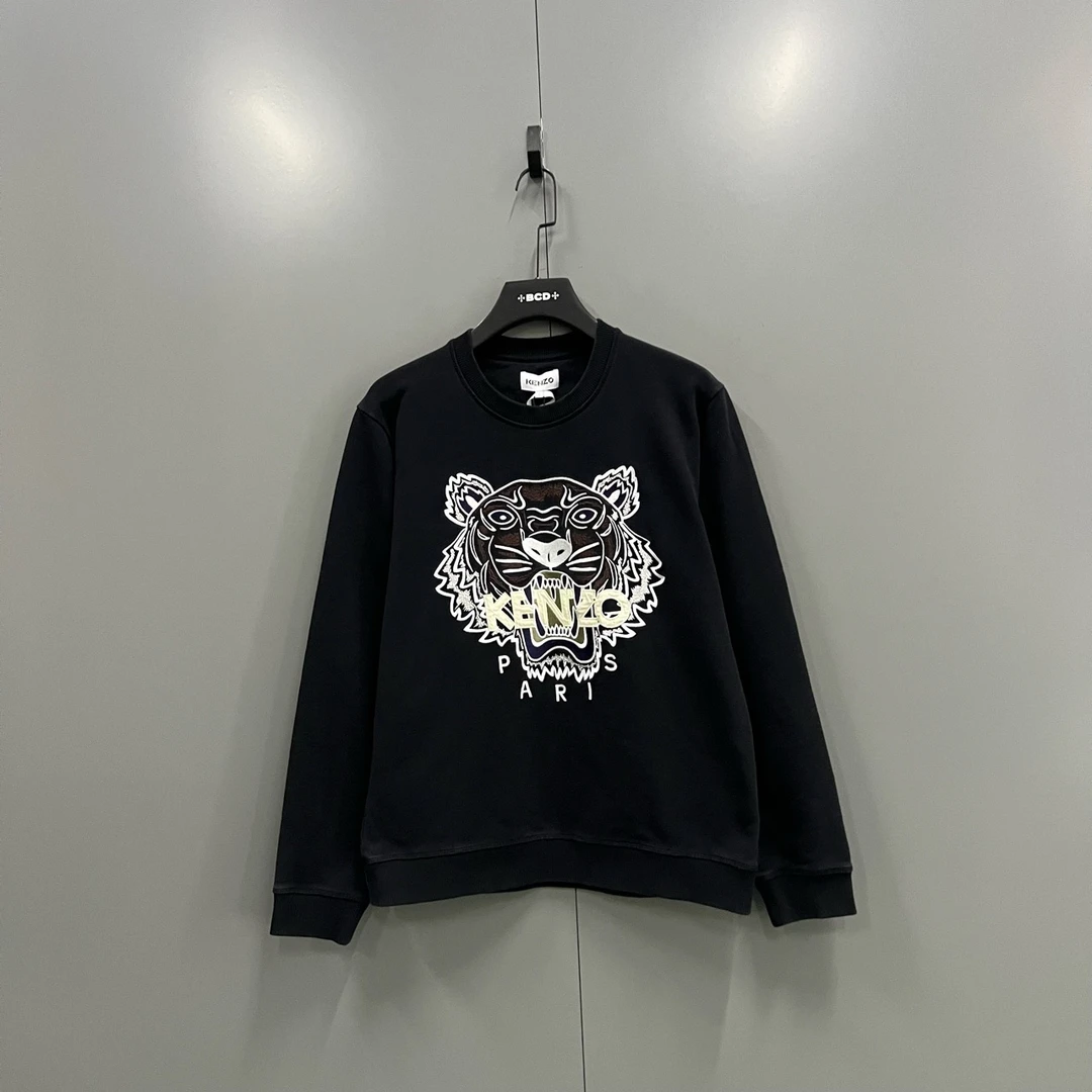 95新 maje mm KENZO 虎头浅色刺绣卫衣 L码/bc011544