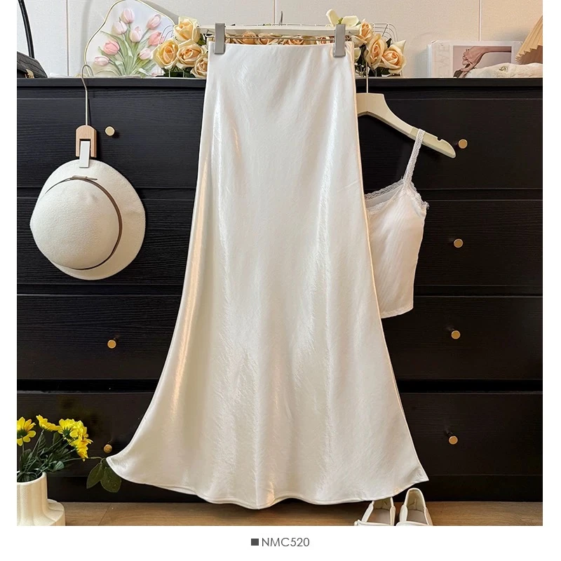 复古夏季半身裙显瘦高腰春夏中长款半身裙