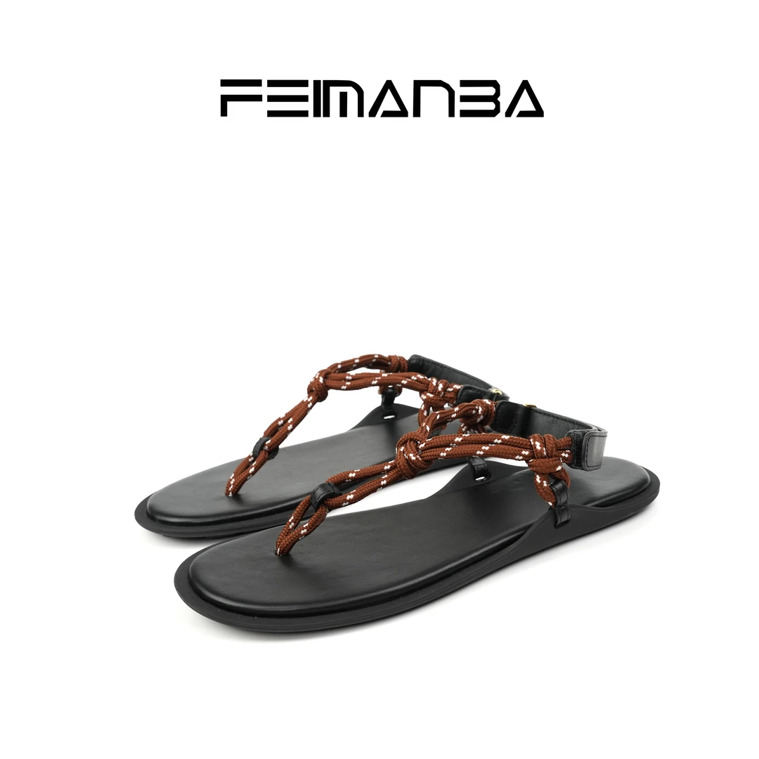 FEIMANBA新款夏季女士休闲凉鞋夹脚拖凉鞋百搭休闲