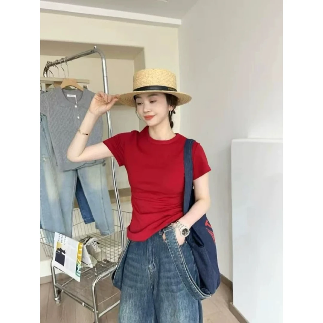【仙仙推荐】Coloryang韩系百搭纯色t恤9265