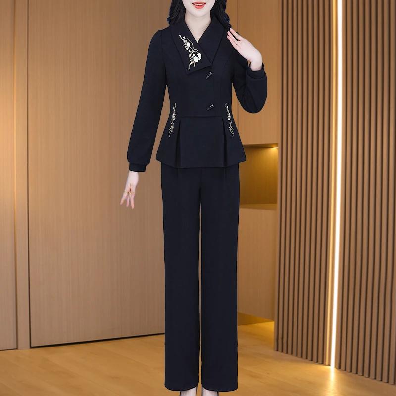 拉夏贝尔新中式时尚套装2025新款女春轻奢高级感洋气质流行两件套