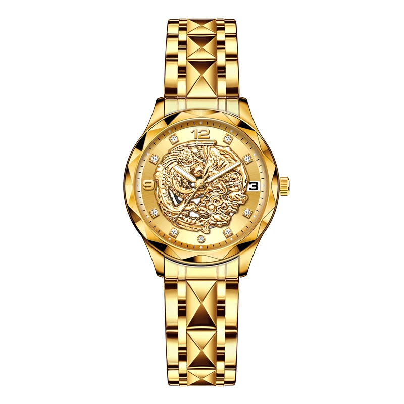 瑞士注册品牌AIYISHI爱依士 龙凤呈祥系列 女士腕表-2059-JXIN