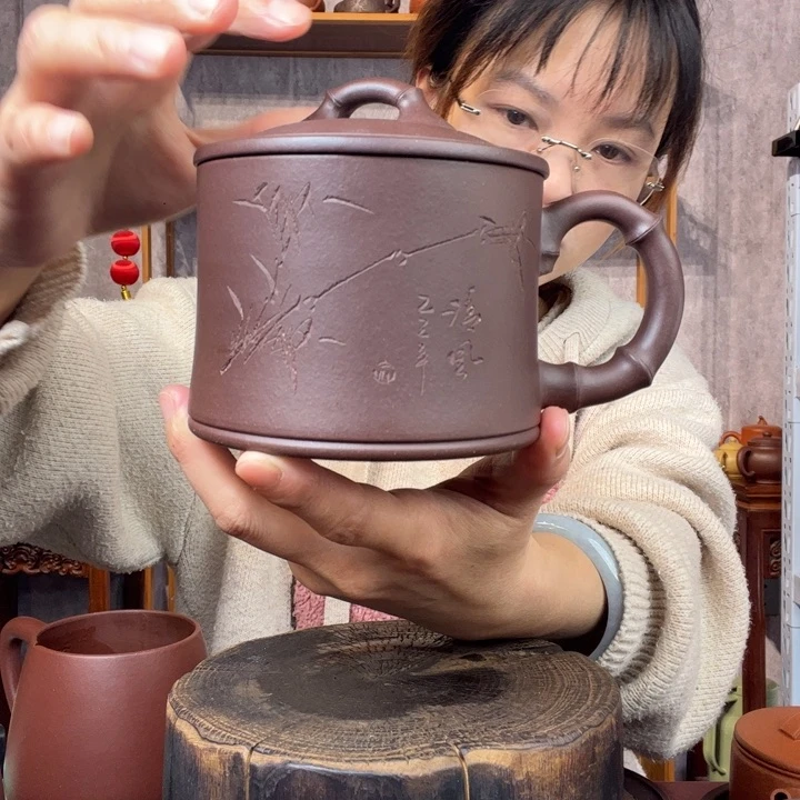 茶杯紫砂原矿紫砂杯