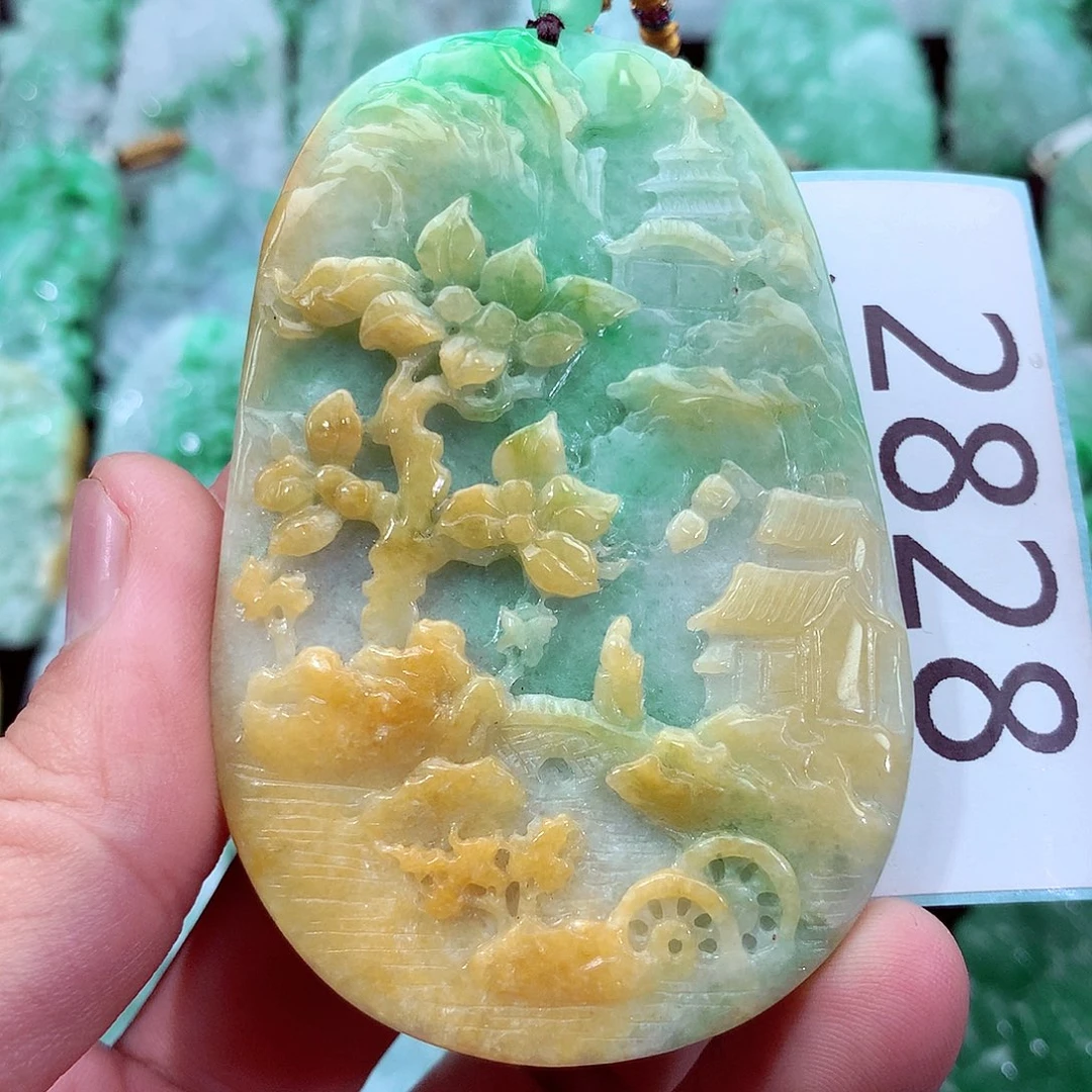 翡翠未镶嵌吊坠(不含链)