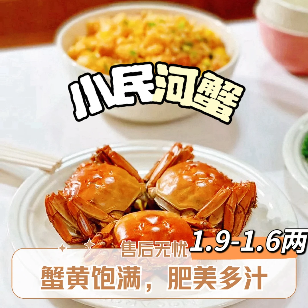 新品全母【活蟹】盘锦河蟹1.9-1.6两/2.5斤冷链直达
