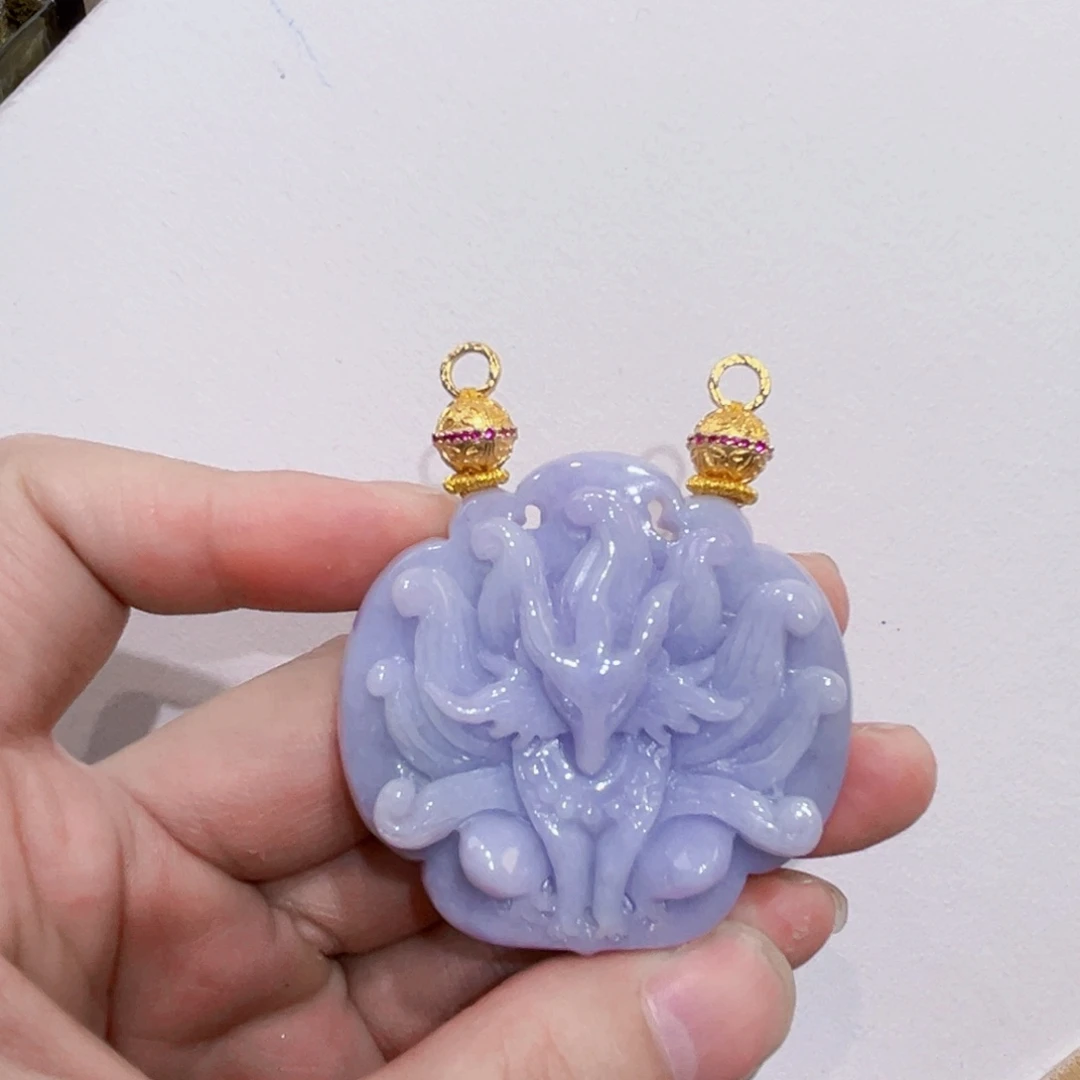 翡翠未镶嵌吊坠(赠链)代编织