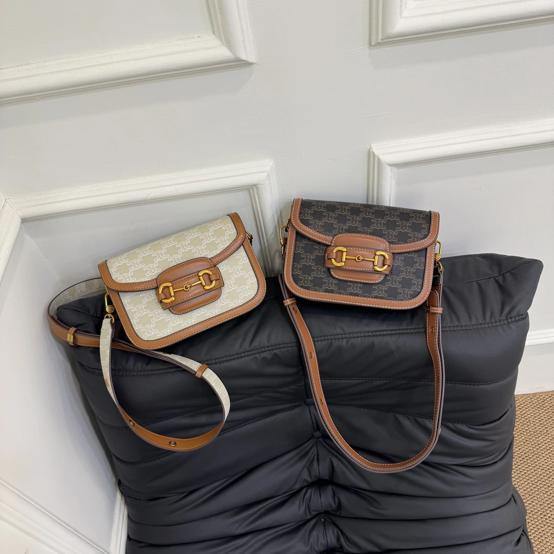 MONICA KIKI/莫妮卡奇奇2025夏季新款复古轻奢单肩斜挎马鞍包9661