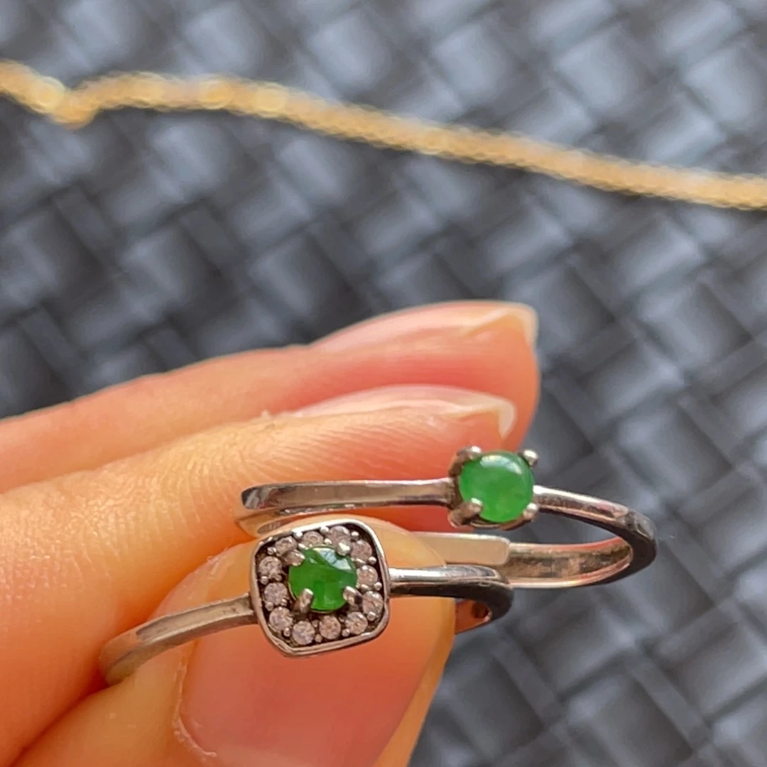 翡翠颈饰银S925镶嵌福利不退换