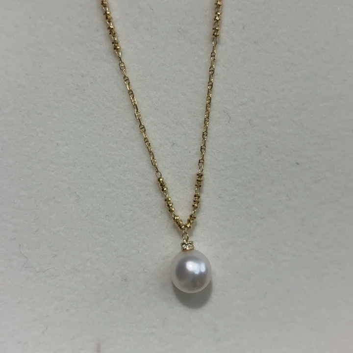 银S925镶嵌海水珍珠颈饰