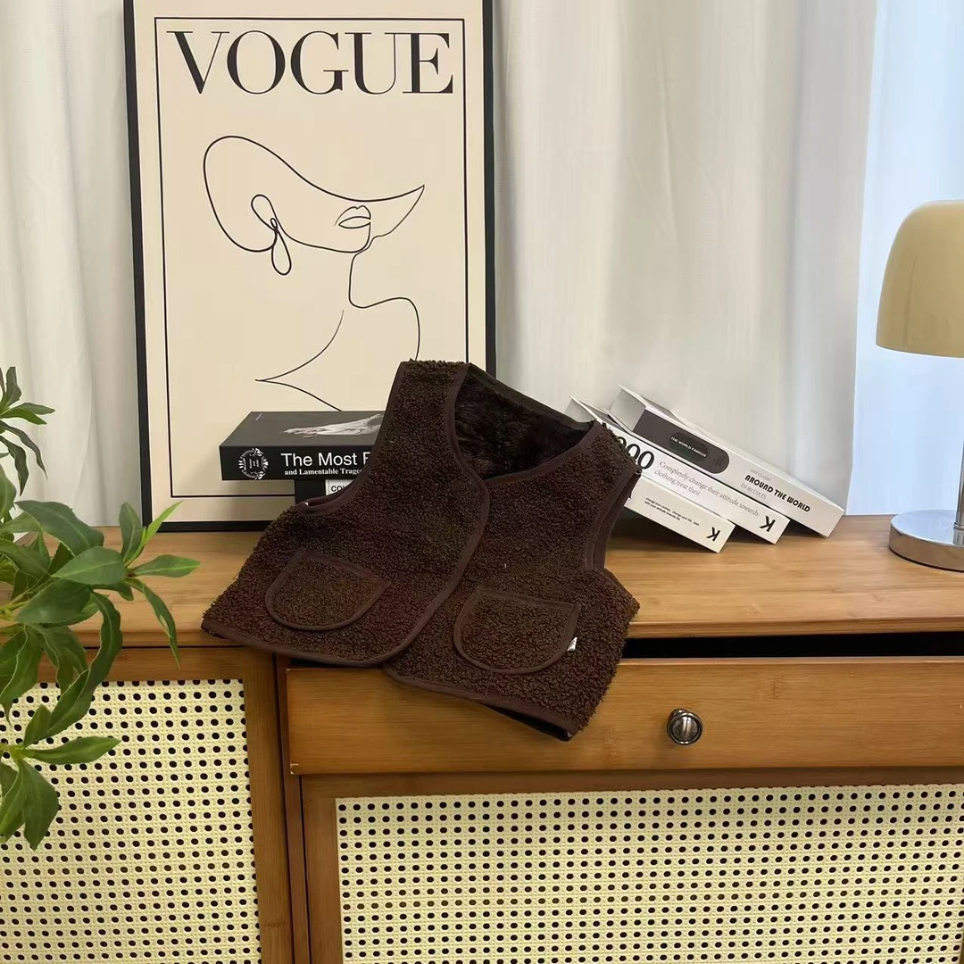 羊羔绒马甲儿童加绒秋冬时尚保暖百搭男女童MJ009