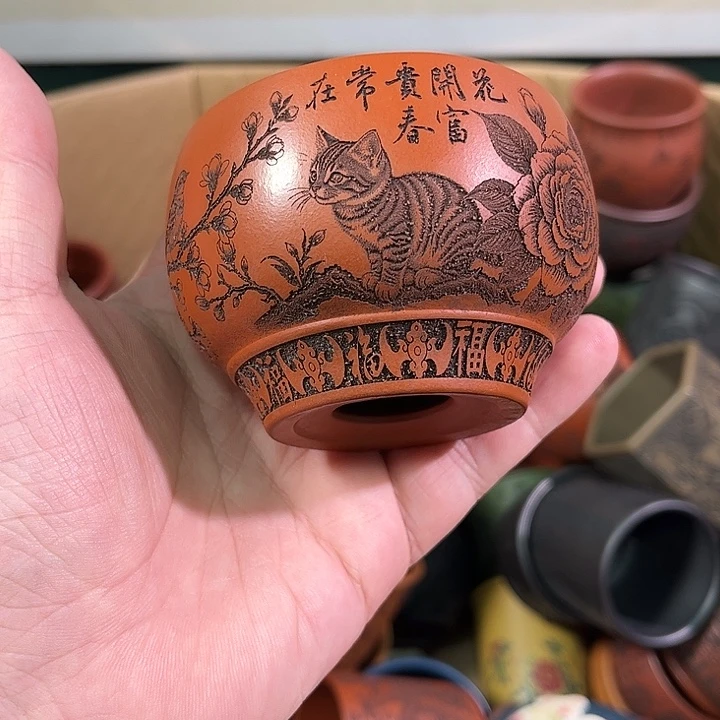 茶杯紫砂全手工紫砂主人杯