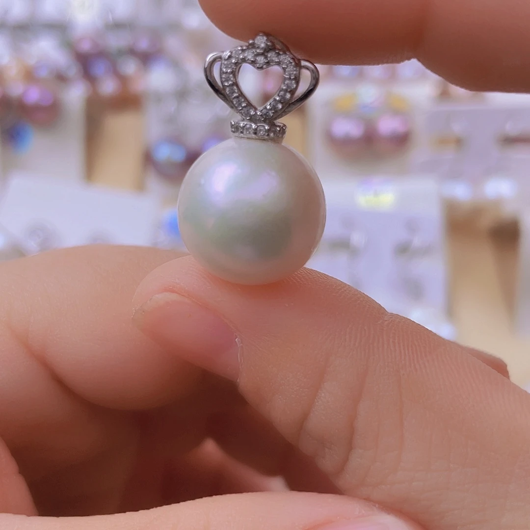 吊坠(赠链)淡水珍珠银S925镶嵌