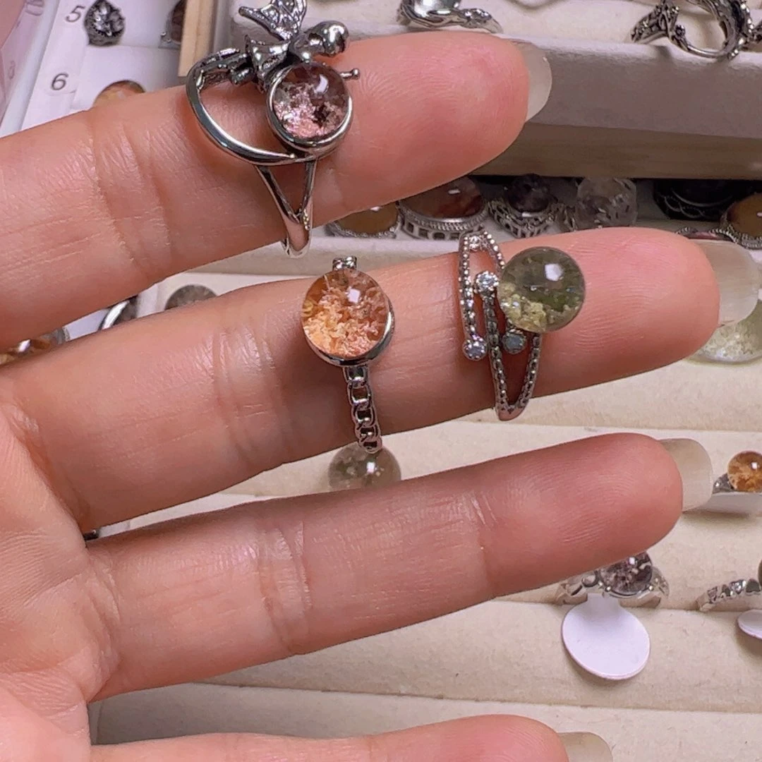 水晶手链银S800镀金镶嵌b***奕