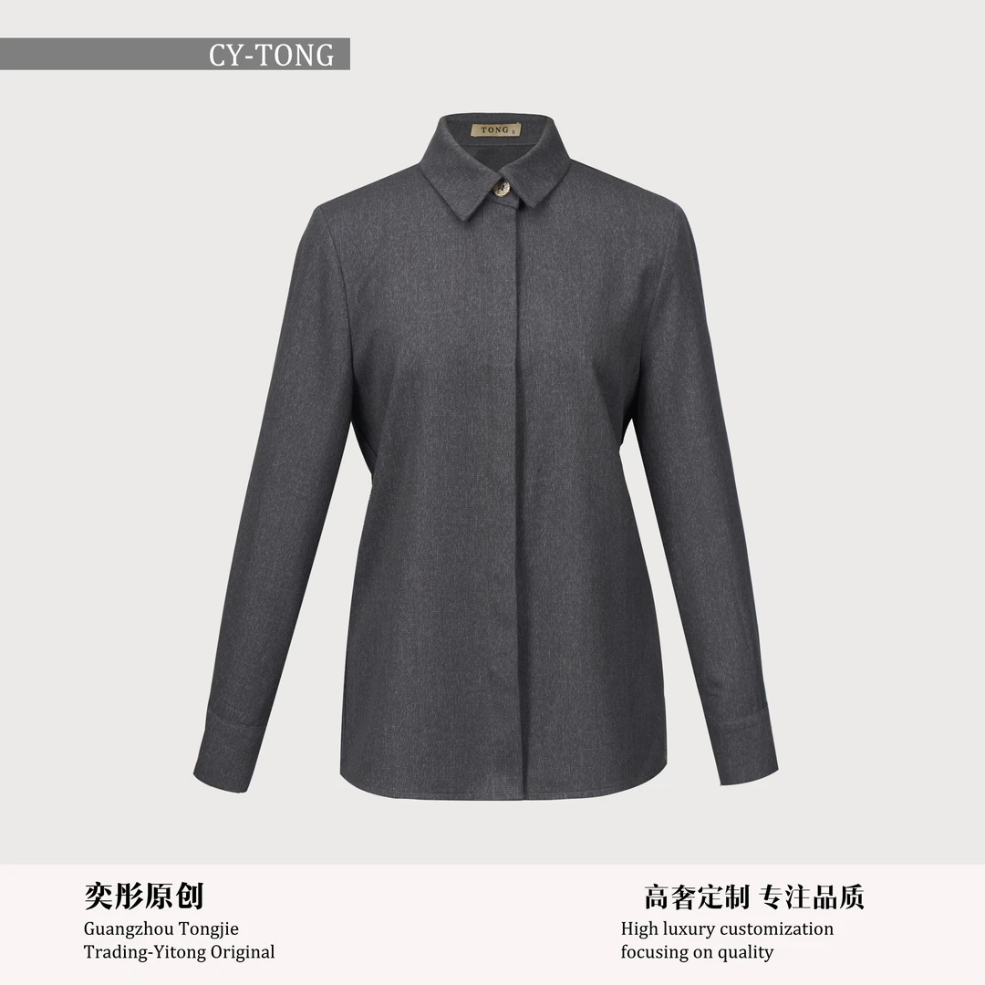 【彤姐原创】冬季气质设计感轻奢休闲时尚简约衬衫上衣W24D252
