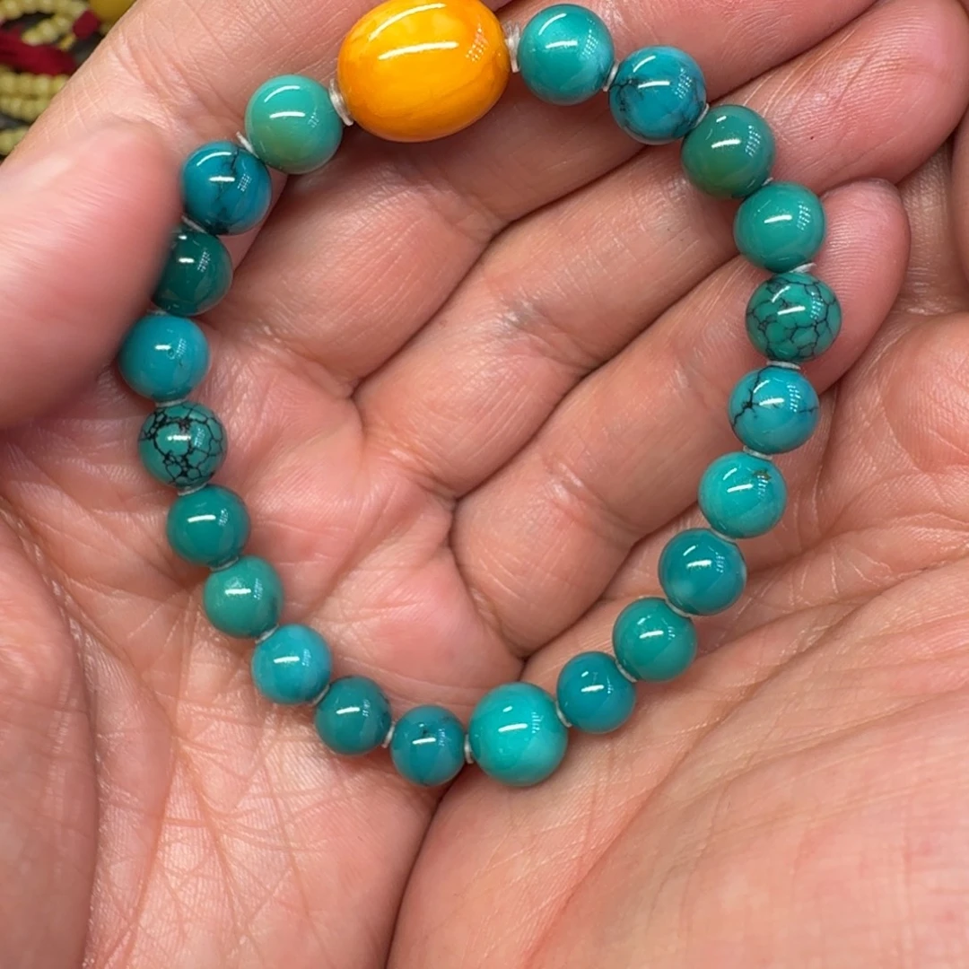 坤***媛绿松石未镶嵌颈饰藏传精品绿松石