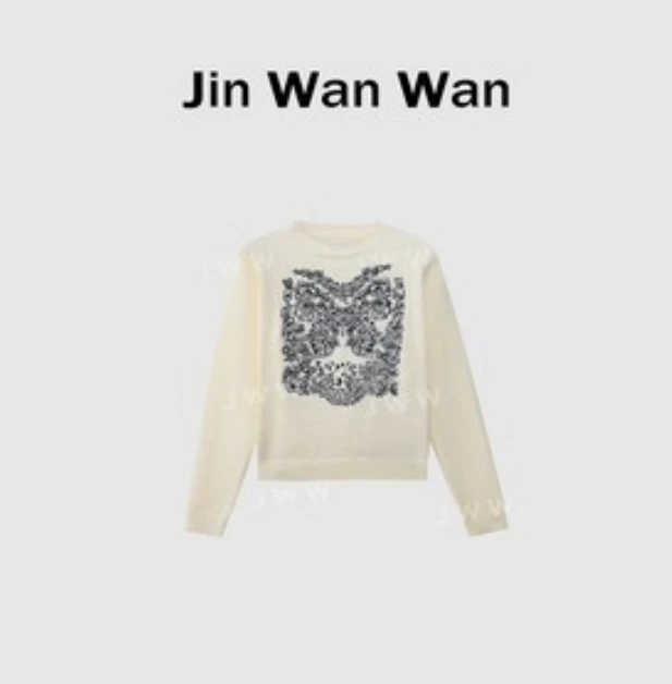 【no退no换】【冬日绵绵】复古重工刺绣套头宽松慵懒毛衣  077