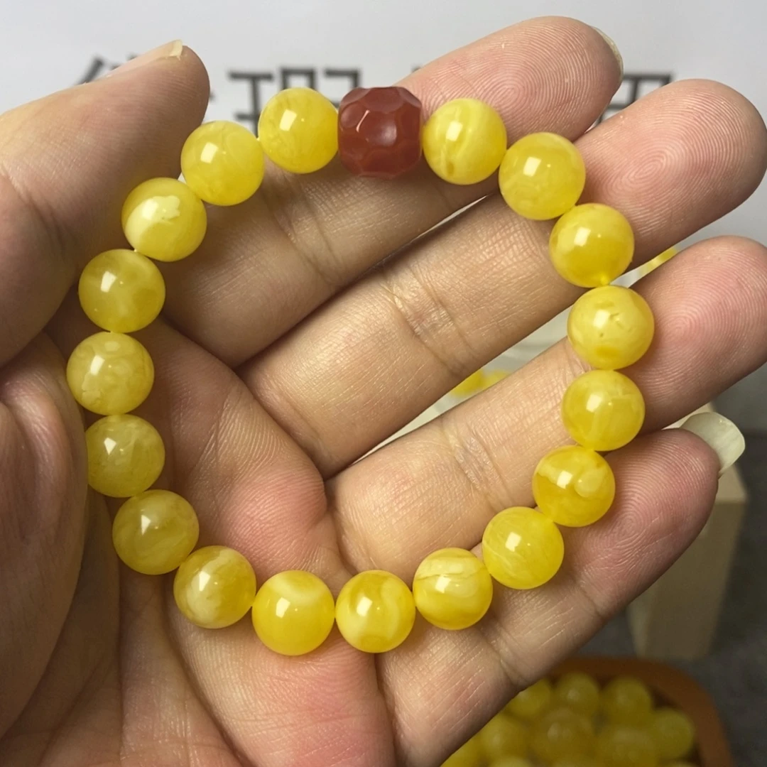 琥珀未镶嵌裸石微瑕9加手串