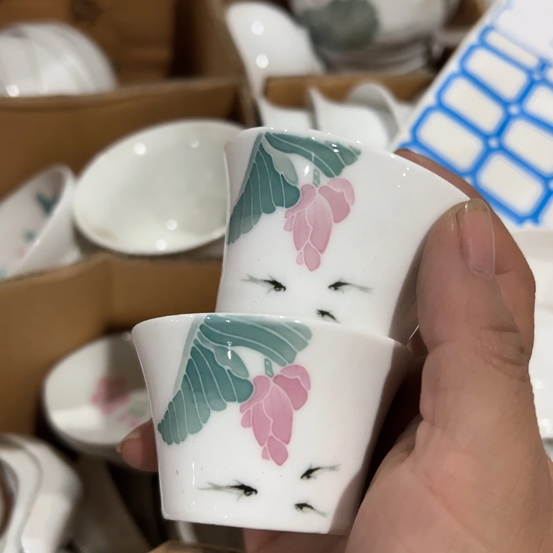 醴陵高温瓷器手绘40毫升2个