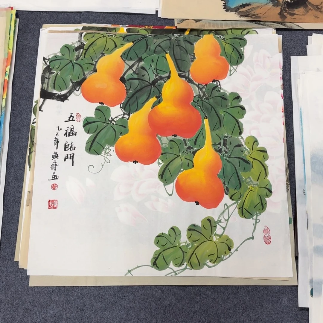 国画68×68精品手绘画画