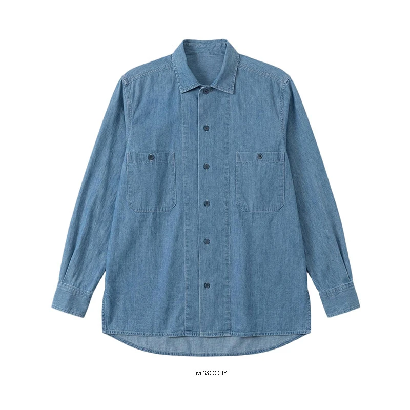 NN山系蓝染开领式宽松衬衣