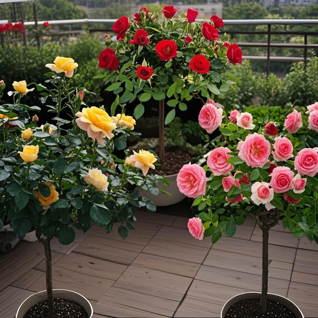 月季花树苗果汁阳台大花盆栽室内红果汁阳台多头玫瑰花苗糖