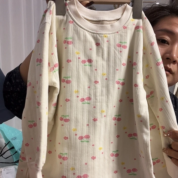双层秋衣套女宝110