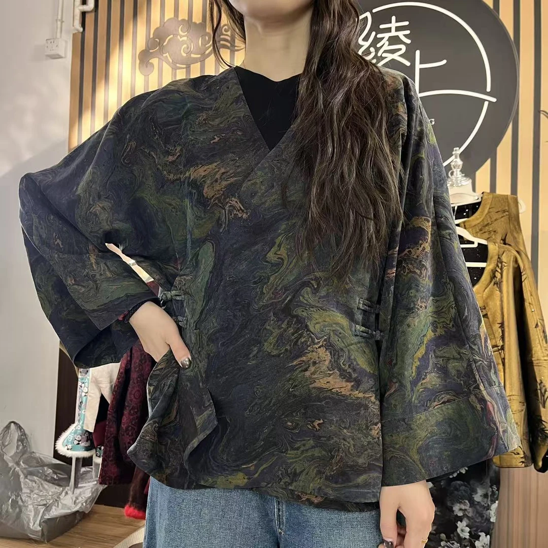 绫上锦-老龟纹墨池印花收腰款（新汉服外套）