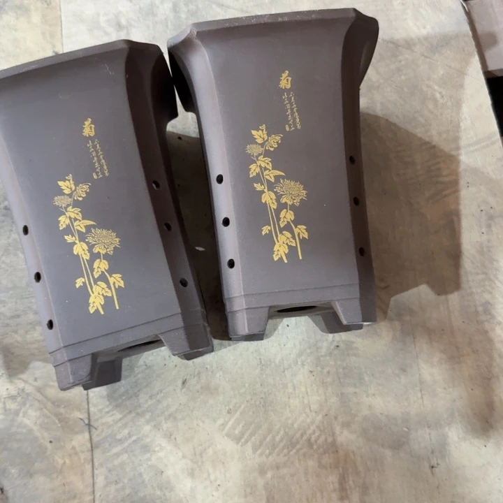 紫砂花盆破损补发紫砂高度22口径16俩只