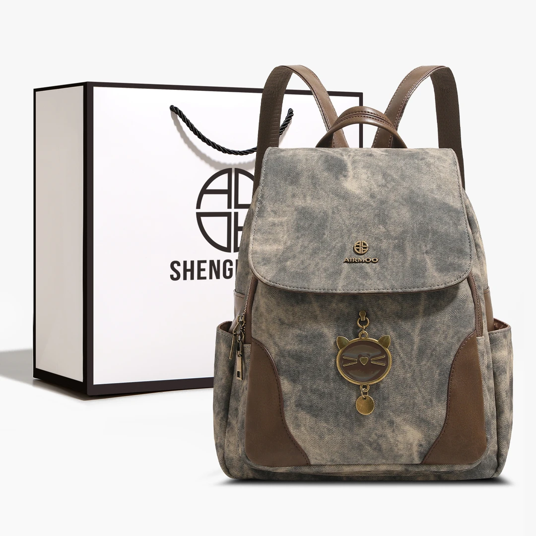 SHENGMILUO/圣米洛轻奢小众双肩包包女时尚质感大容量通勤背包