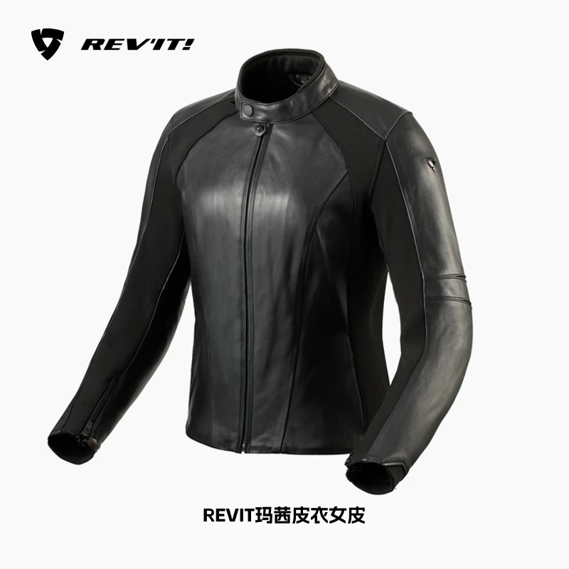 保暖防摔四季夹克骑行机车REVIT玛茜皮衣女皮