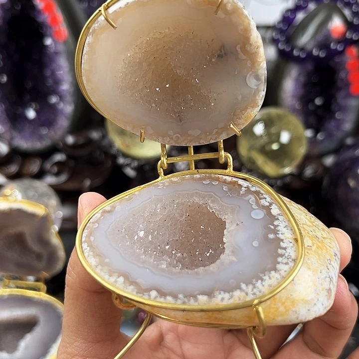 未镶嵌大型摆件（非配饰）紫晶天然水晶聚宝盆