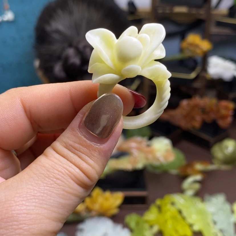 【闪购商品】岫玉发簪发簪盘发发簪未镶嵌熊****头