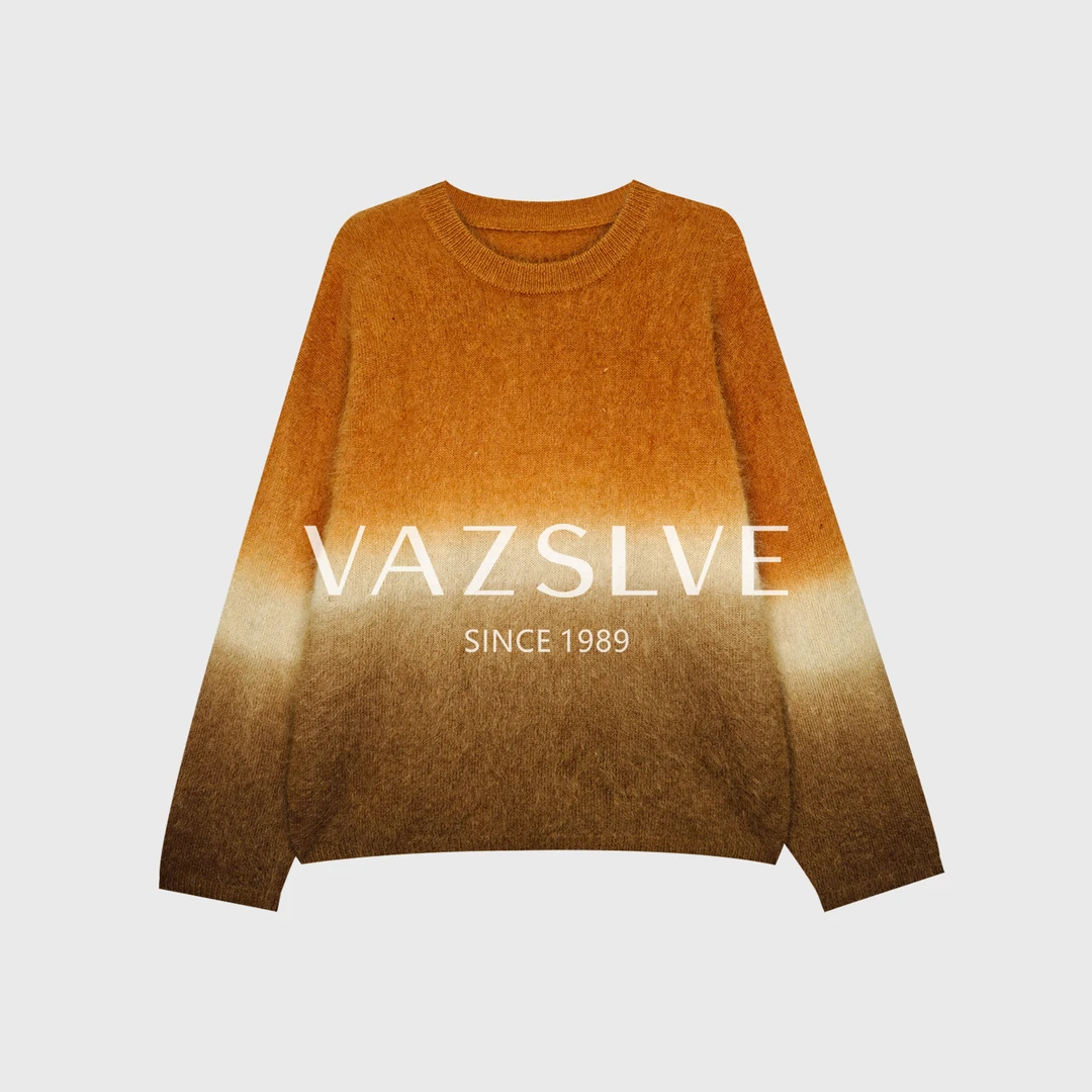 【VAZSLVE/全新奢品】捡漏"日落暖阳"渐变色百搭保暖羊毛衫YM1288