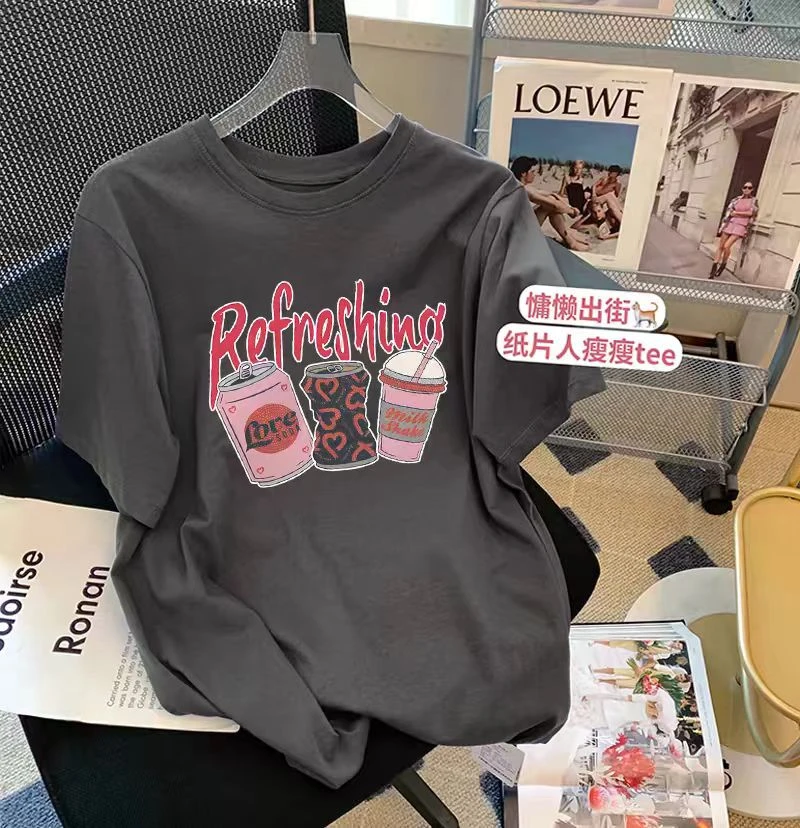 【男女同款】纯棉短袖t恤潮流百搭复古休闲显瘦时尚夏季上衣