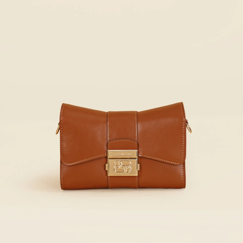 单根马鞍包链式拼接证件袋斜挎包小方包女士复古