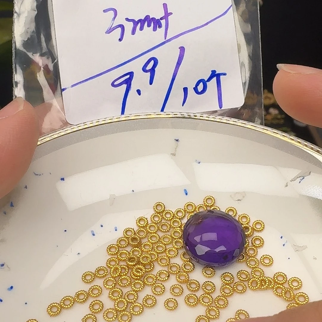 银S925镶嵌颈饰紫晶紫水晶925镶嵌157