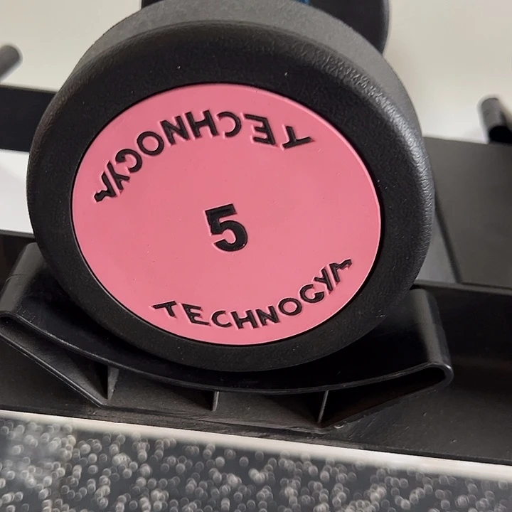 全新纯钢泰诺5公斤哑铃一对粉色