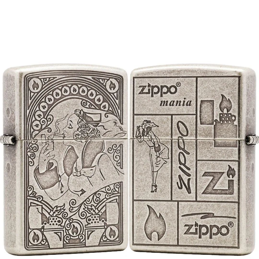 zippo打火机常规【半身风女】原装正品煤油机DYJ1