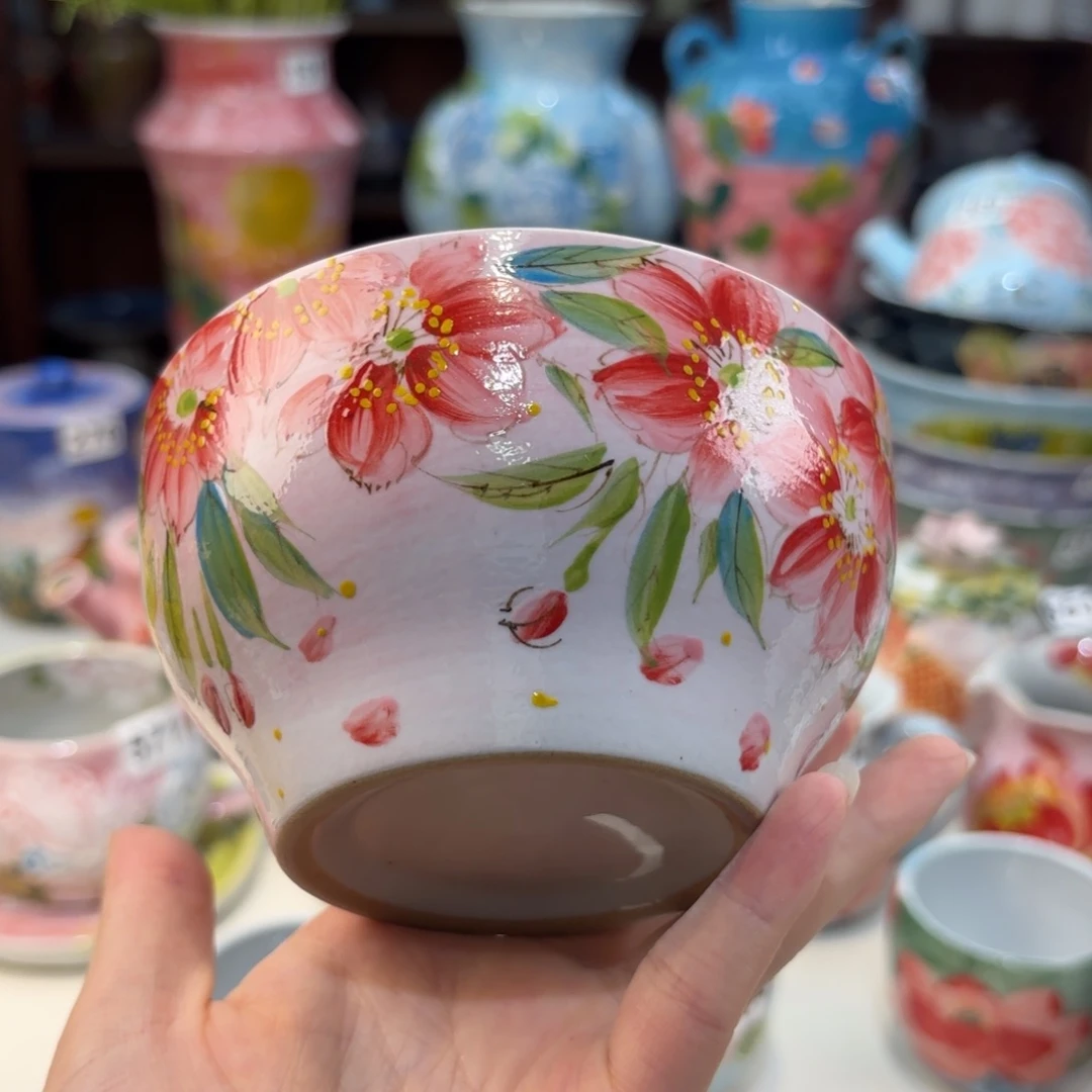 瓷片景德镇手绘高温釉下彩陶瓷茶具