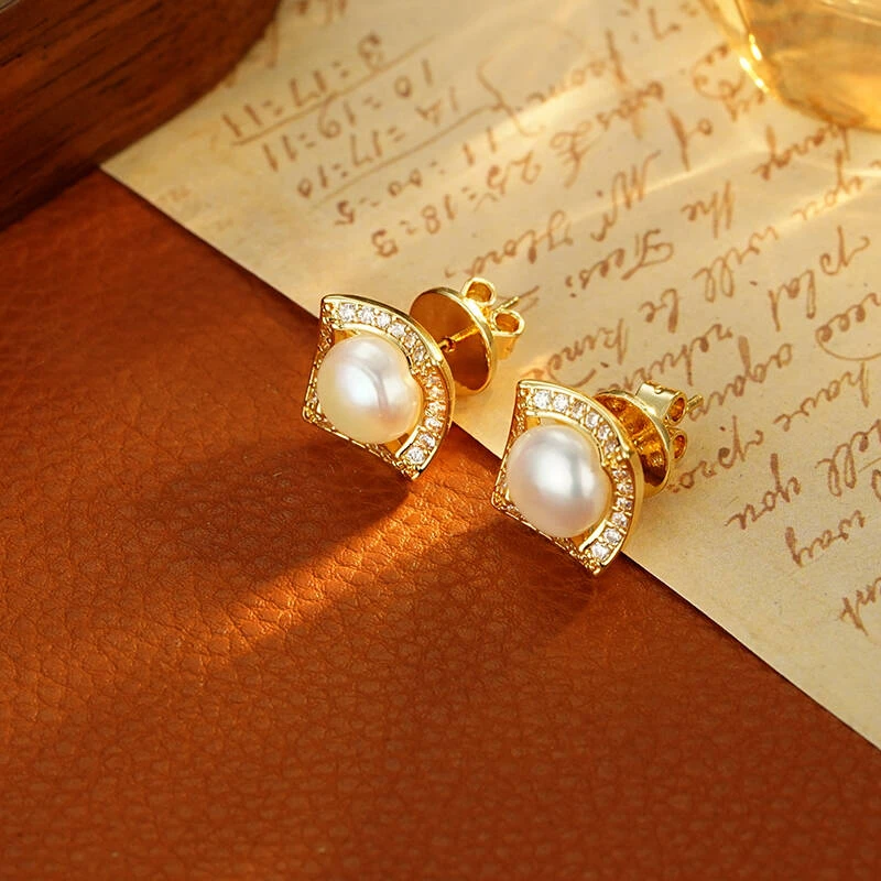 铜合金合成锆石耳饰 5520 【简洁风尚】小众简约精致时尚小巧耳钉