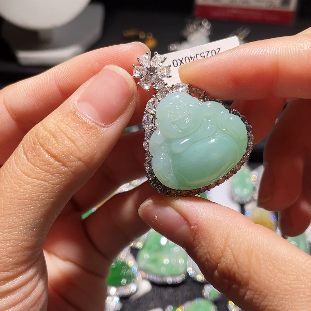 翡翠银S925镶嵌颈饰