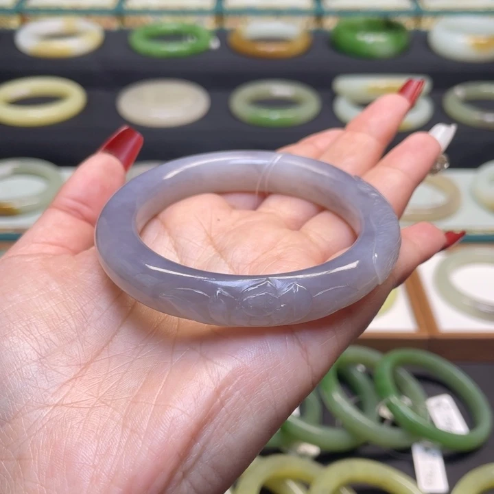 和田玉手镯未镶嵌54