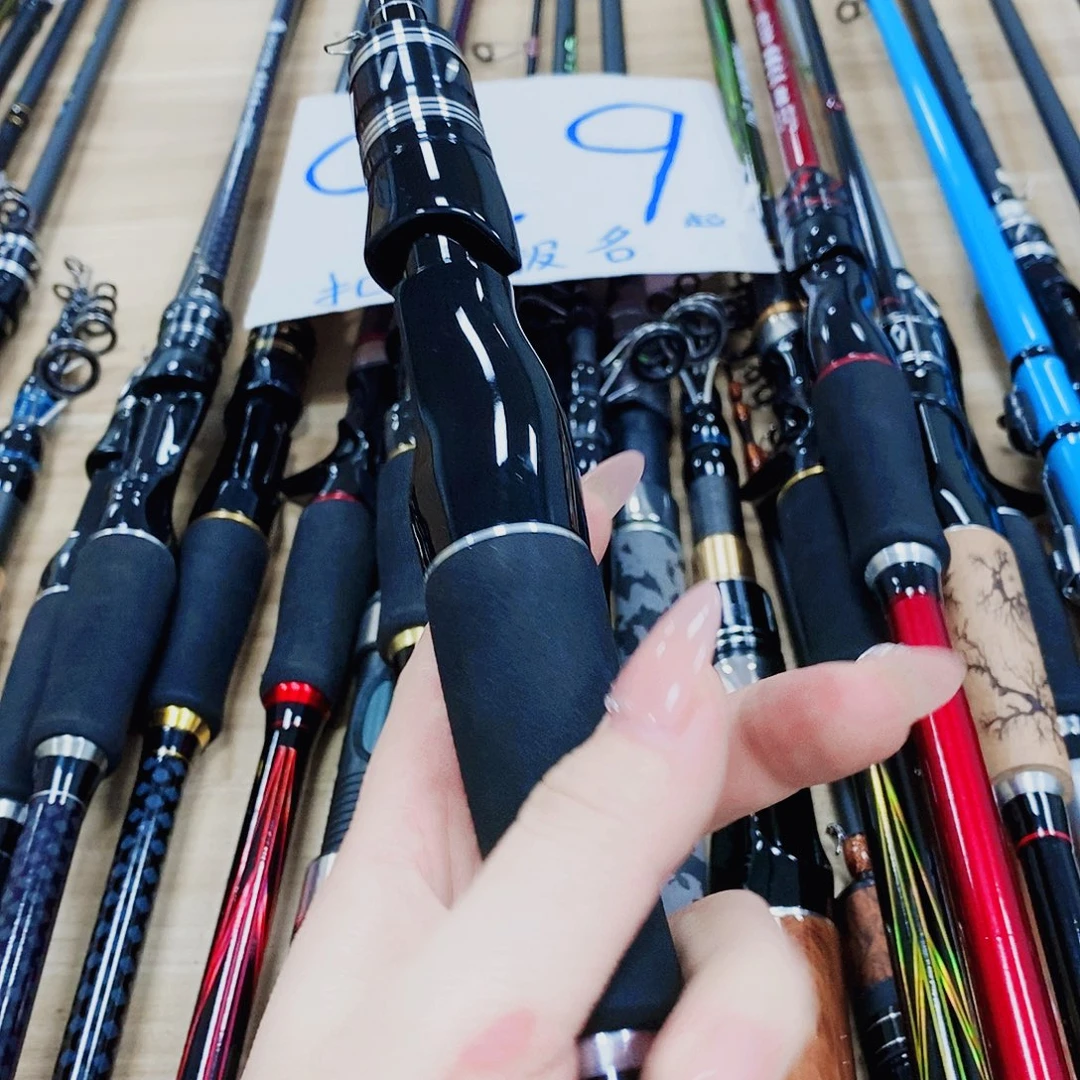 黑银色直柄路亚竿2.1米