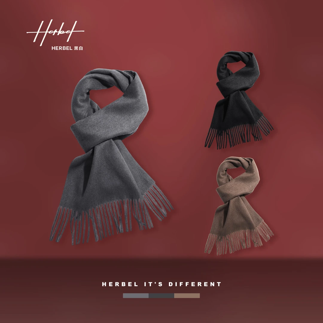 纯色羊毛混纺围巾保暖围脖百搭韩版