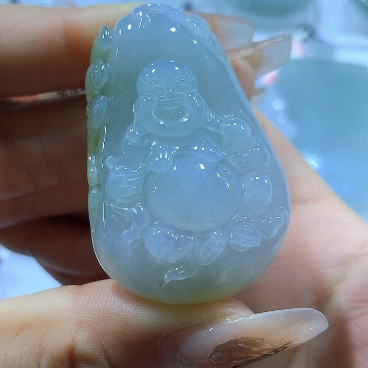 颈饰未镶嵌翡翠天然翡翠A货吊坠