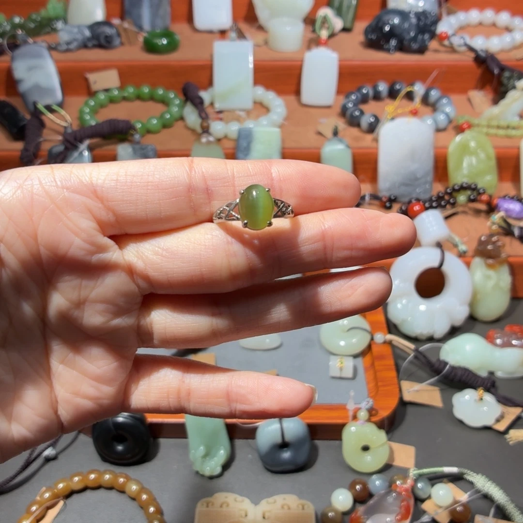 和田玉银S925镶嵌颈饰