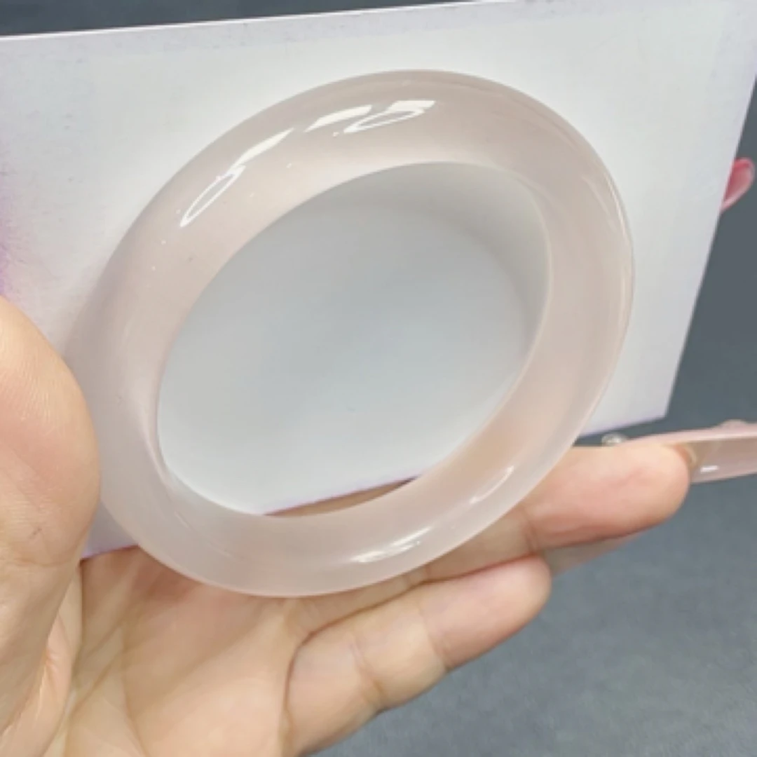 手镯 冰藕粉 温柔气质款  57圈口