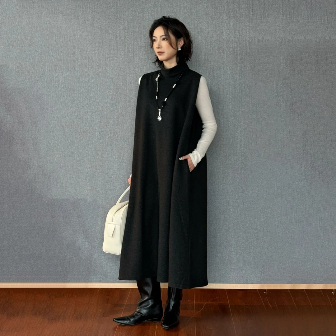 【钟十七】时尚轻奢休闲优雅气质设计感连衣裙